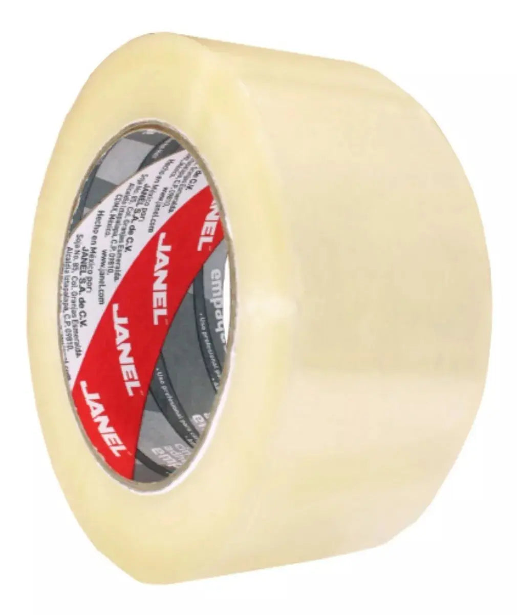 6 Pz Cinta Canela O Transparente Empaque Janel 100 48mmx150m - Janel - empaque