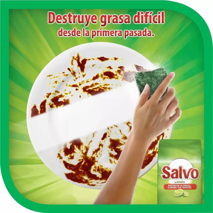 Lavatrastes Jabon En Polvo Salvo Limón 250 G destruye Grasa - KCTS