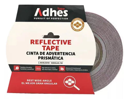 Rollo Cinta Reflejante Barricada Adhes 50mmx45m Rojo Blanco Color Rojo/blanco - ADHES - empaque