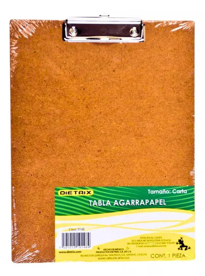 4 Tablas Agarra Papel Dietrix 9148 Tamaño Carta Madera - Dietrix - vista lateral