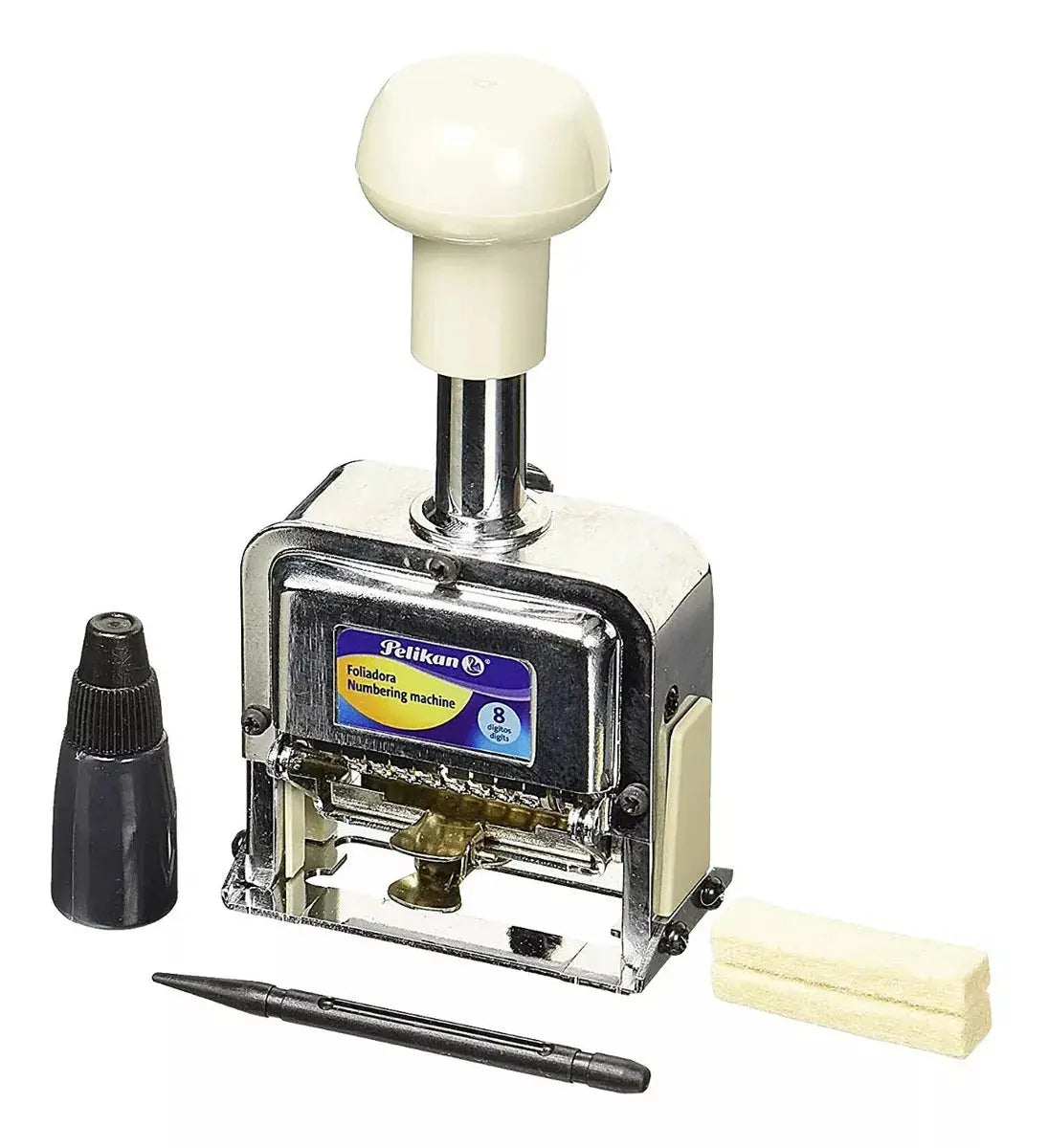 Foliador Automatico Metalico 8 Digitos Pelikan - Pelikan - vista trasera