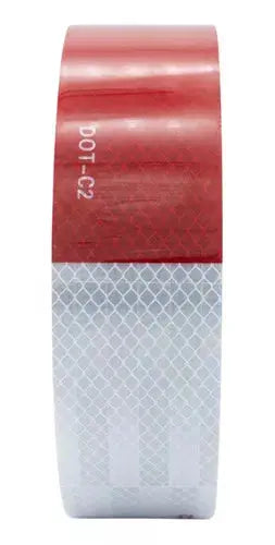 Rollo Cinta Reflejante Barricada Adhes 50mmx45m Rojo Blanco Color Rojo/blanco - ADHES - detalle