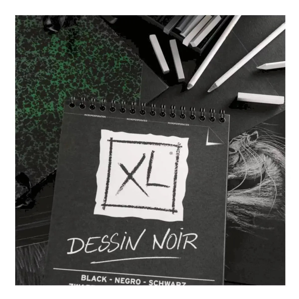 Canson Cuaderno Dessin Noir Negro Block Dibujo A4 21x29.7 - Canson