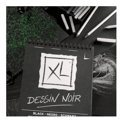 Canson Cuaderno Dessin Noir Negro Block Dibujo A4 21x29.7 - Canson