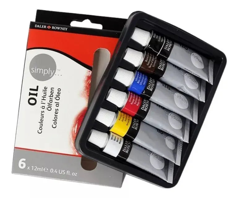 Pinturas Al Óleo Tubo Daler Rowney Simply 12ml 6 Piezas - daler rowney - detalle