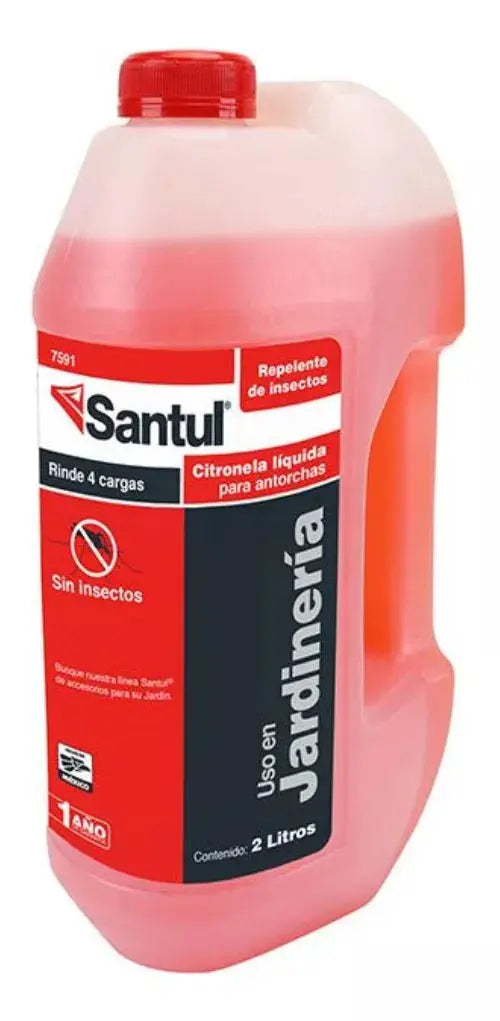 2 Litros Citronela Liquida Santul Repelente Insectos - Santul - vista lateral
