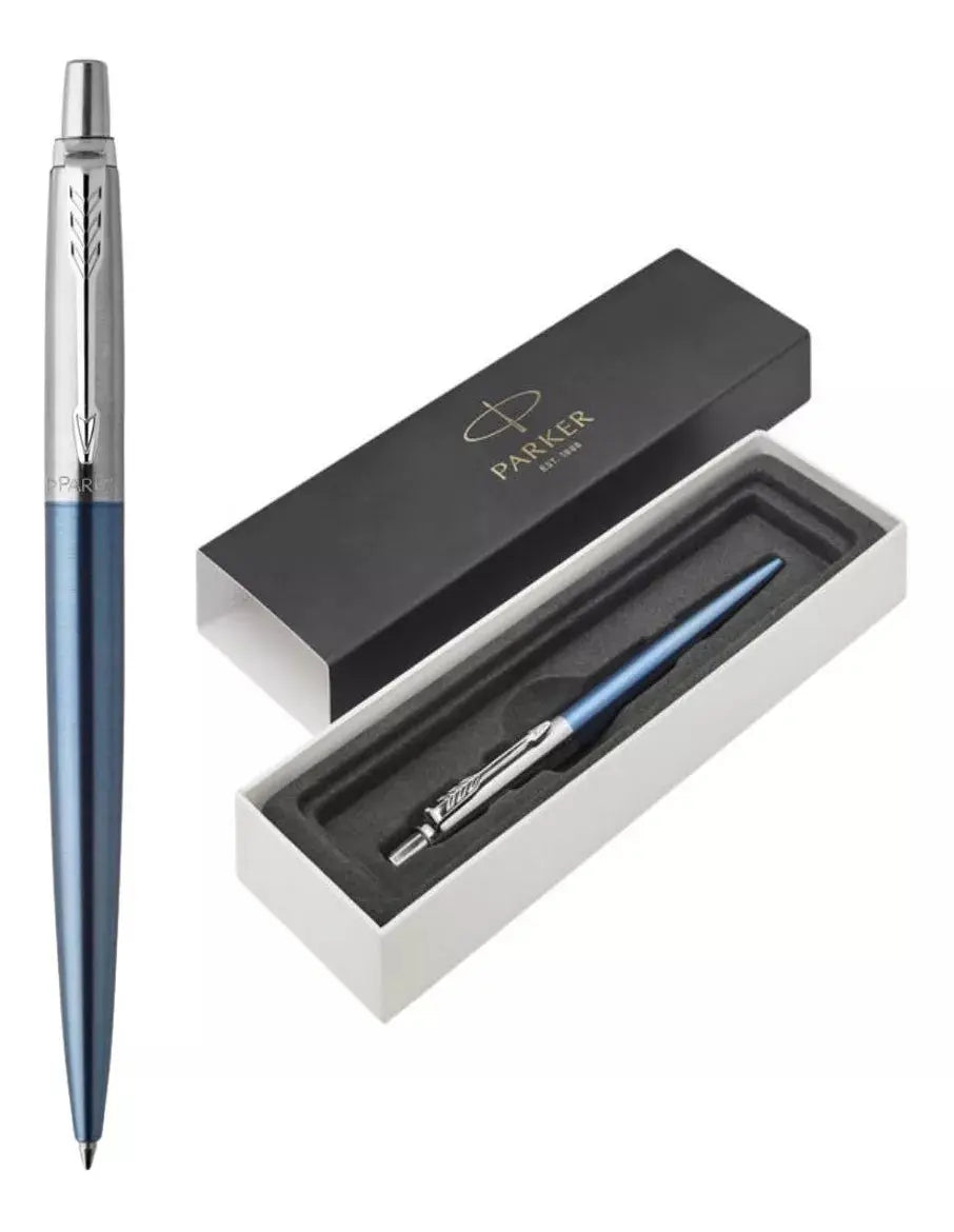 Bolígrafo Ballpoint Jotter Waterloo Azul Estuche Parker - Parker - contenido