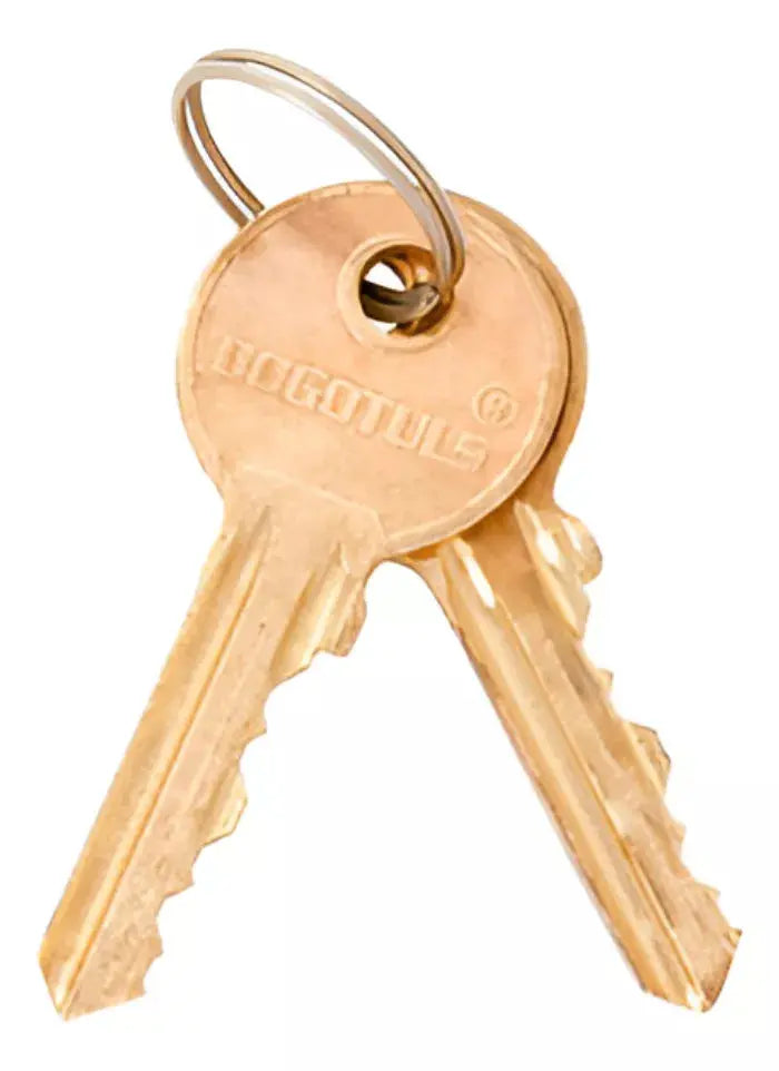 2 Candados Hierro Cortina 80mm Dogotuls Forro Plástico - Dogotuls - vista lateral