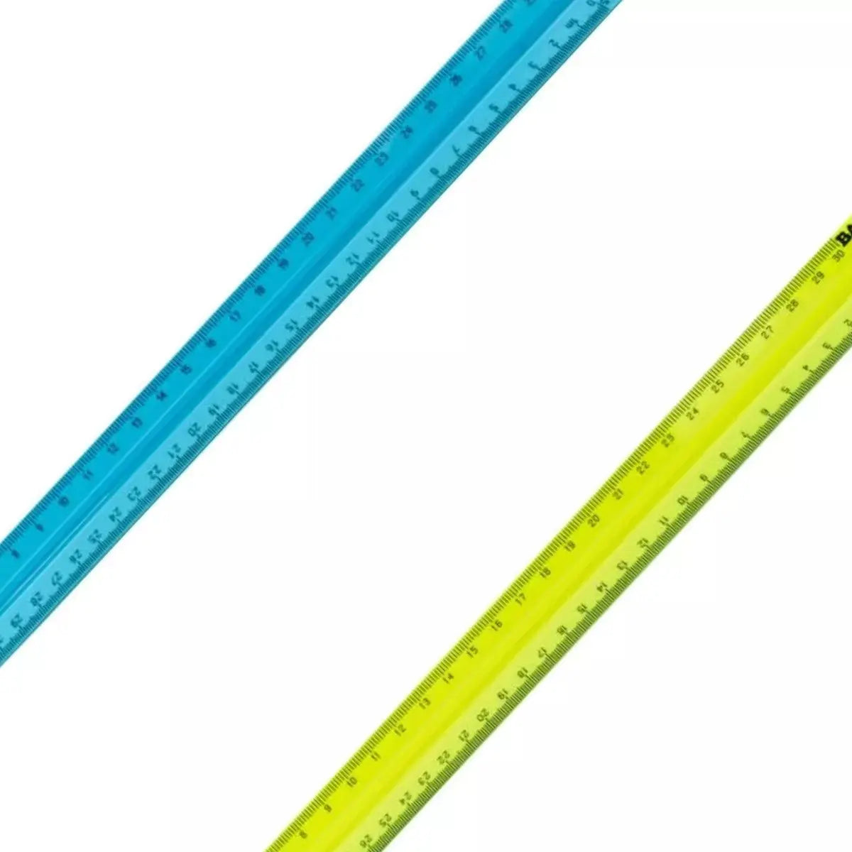 Escalimetro Triangular Baco Plástico 30cm Escolar 6 Escalas - BACO - vista trasera