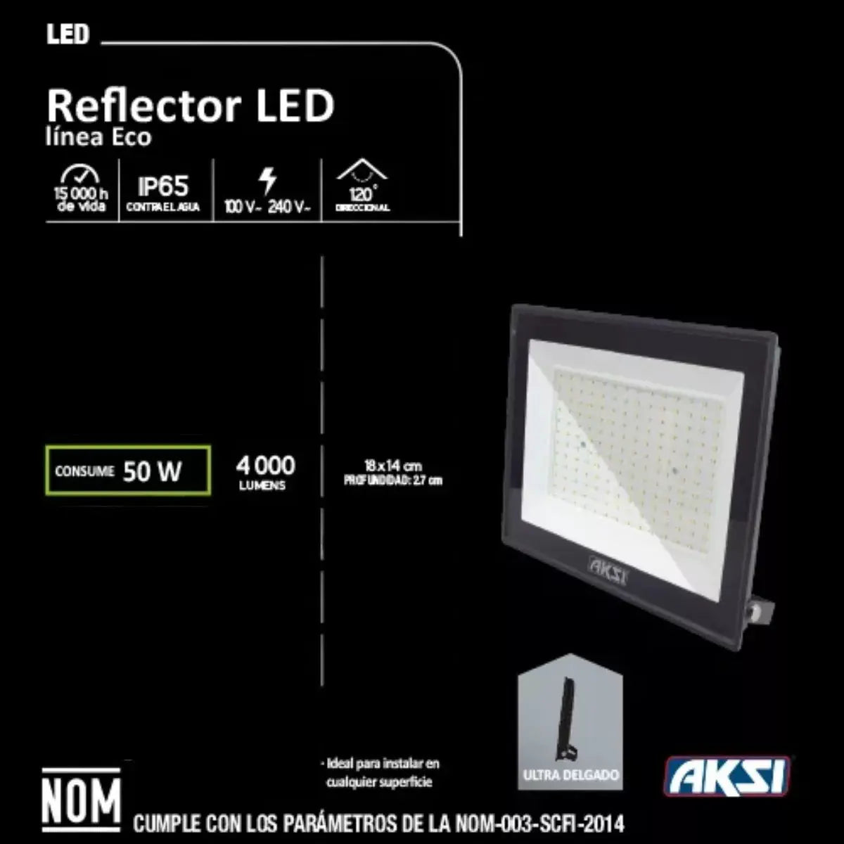 Reflector Led 50w Eco Aksi 116544 Luz Blanca - Aksi