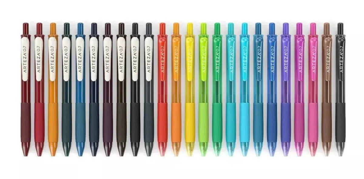 24 Plumas Gel 14 Tono Brillante 10 Vintage Lettering Arteza - Arteza - vista lateral