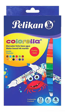 12 Plumones Plumin Pelikan Colorella Dibujo Coloreado Niños - Pelikan