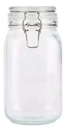 Contenedor Vidrio Hermético Tapa Clip 1.5 Lt Frasco Brocal - Vittori - vista lateral