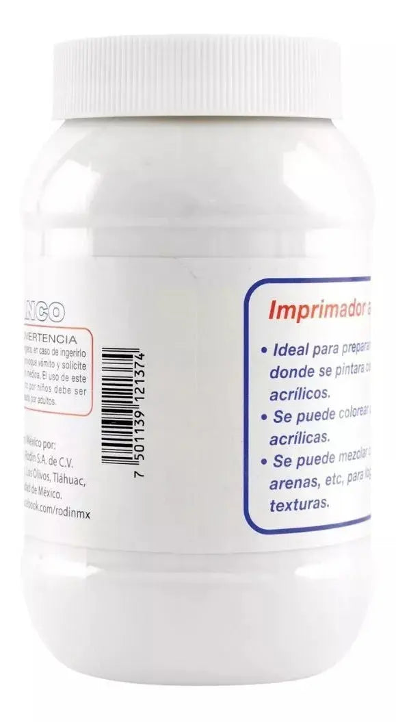 Gesso Imprimador Acrílico Blanco Rodin 500 Arte Manualidades - atl