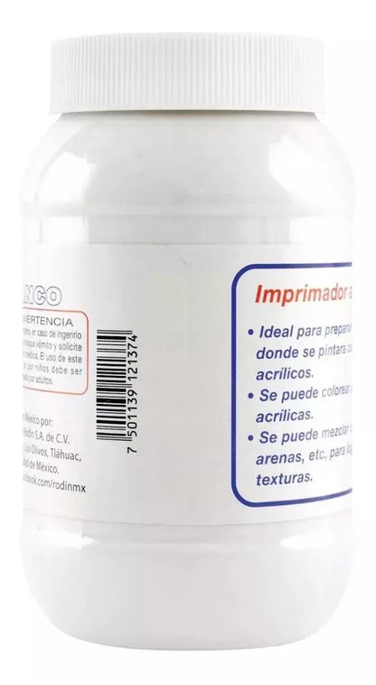 Gesso Imprimador Acrílico Blanco Rodin 500 Arte Manualidades - atl