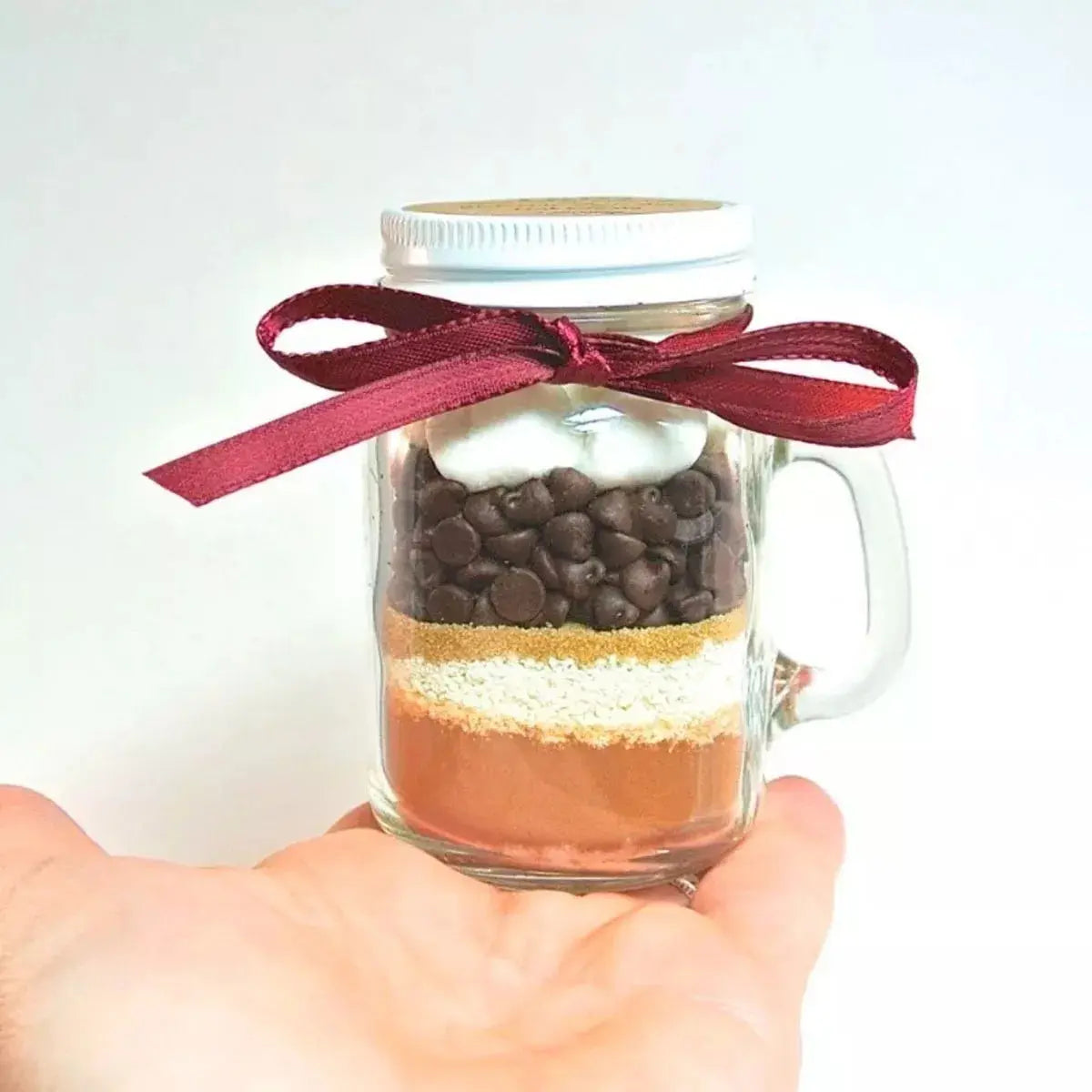 12 Mason Jars 4oz Mini Con Asa Frasco Tarro Vaso Tapa Popote - Vittori - detalle
