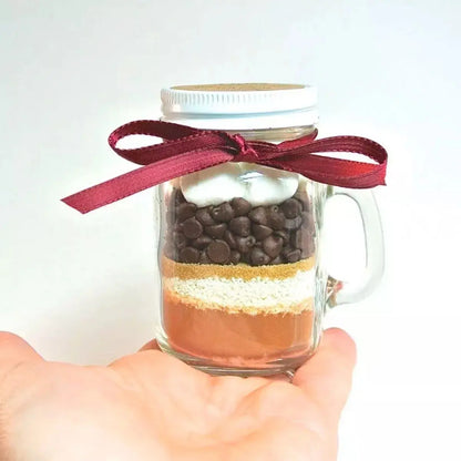 12 Mason Jars 4oz Mini Con Asa Frasco Tarro Vaso Tapa Popote - Vittori - detalle
