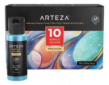 Set De 10 Botes De Pintura Acrilica Arteza 60ml C/u - Arteza - empaque