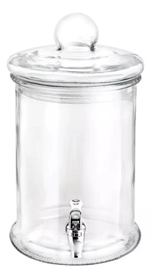 Dispensador Vitrolero 4.8l Tapa Canica Vidrio Cristalino - Vittori