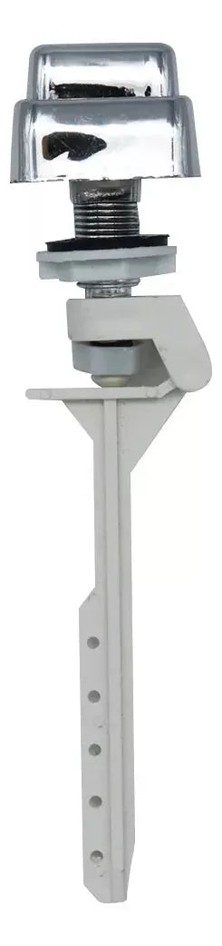 Boton Lateral Cuadrado Meer Palanca Descarga Wc Plateado - CNX - vista trasera
