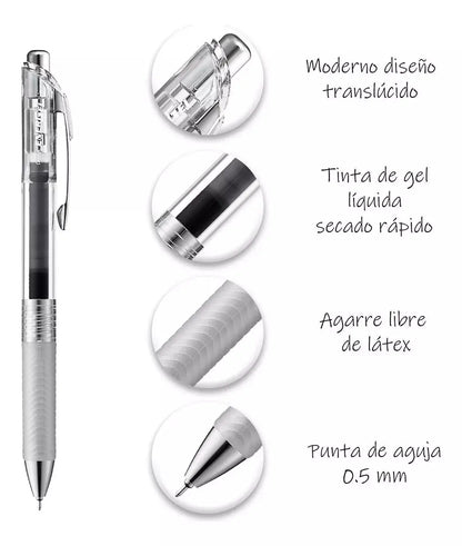 Bolígrafo Pentel Infree Bln75tl Tinta Gel Líquida 0.5mm - Pentel - accesorios