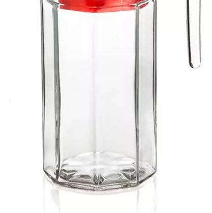 Jarra Vidrio Octagonal Grande Tapa 1.5 L Agua Cristal - Vittori - uso