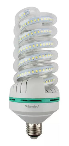 Foco Led Tipo Twister Sanelec Luz Fria 40 W Base E27 3400lm - Sanelec - vista lateral