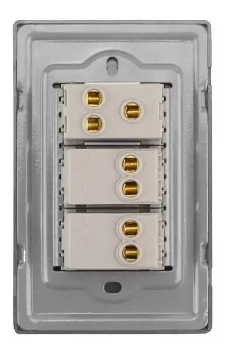Sanelec Plate Armada 2 Switches and Landed Contact Sanelec 4637 Cordoba Stainless Steel - Sanelec