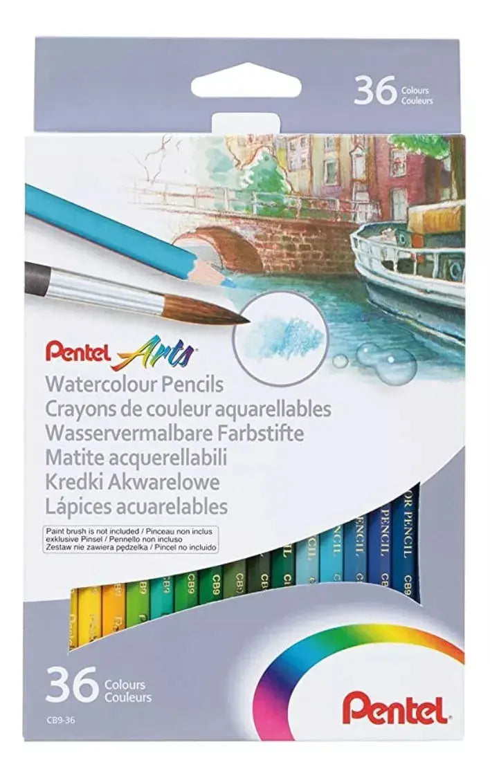 36 Lapiz Color Acuarelable Pentel Arts Profesionales Arte - Pentel