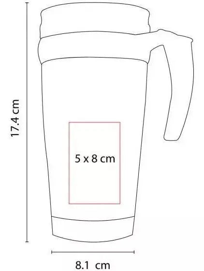 Termo Portatil Valvula Seguridad Calor Frio Cafe Te 400ml Negro - Promopción - vista trasera