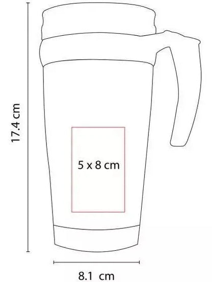 Termo Portatil Valvula Seguridad Calor Frio Cafe Te 400ml Negro - Promopción - vista trasera