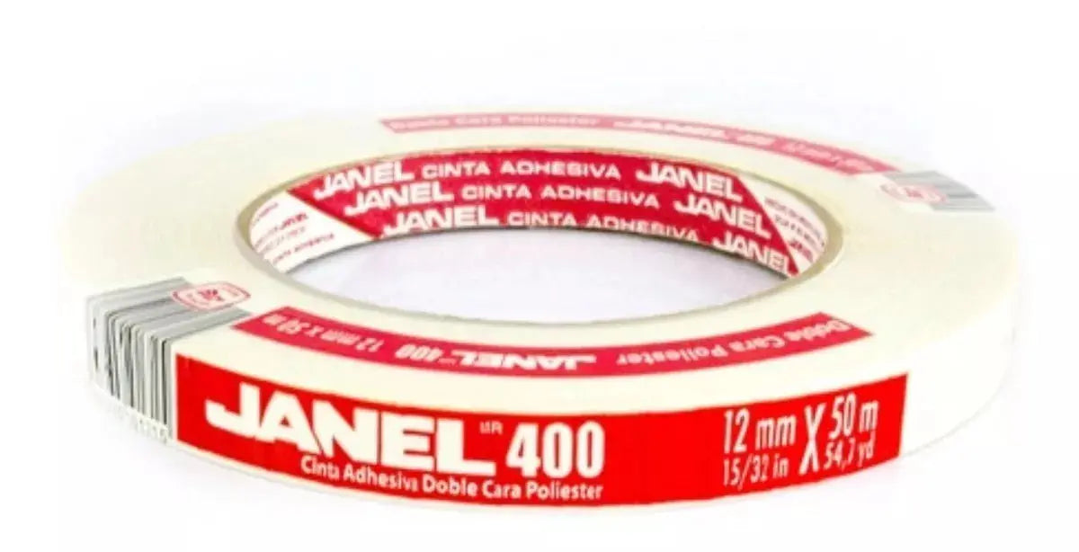 Cinta Adhesiva Doble Cara 400 Poliester 12mm X 50m Janel - Janel - detalle