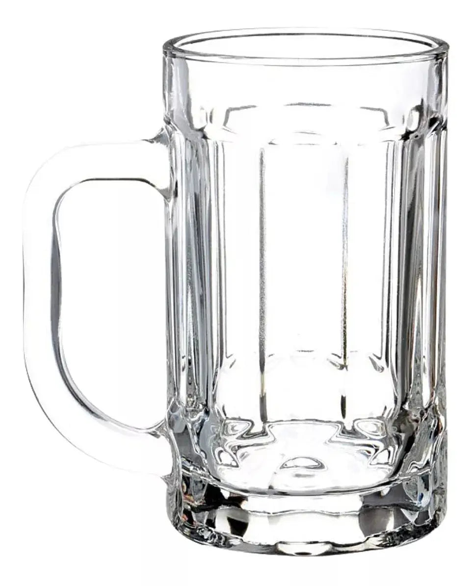 2pz Tarro Cervecero Líneas 400ml Micheladas Vaso Vidrio - Vittori - empaque