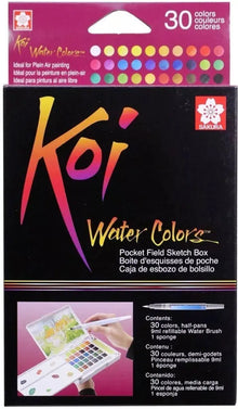 Acuarelas Sakura Koi 30 Tabletas Pastel + Pincel De Regalo - Sakura - detalle