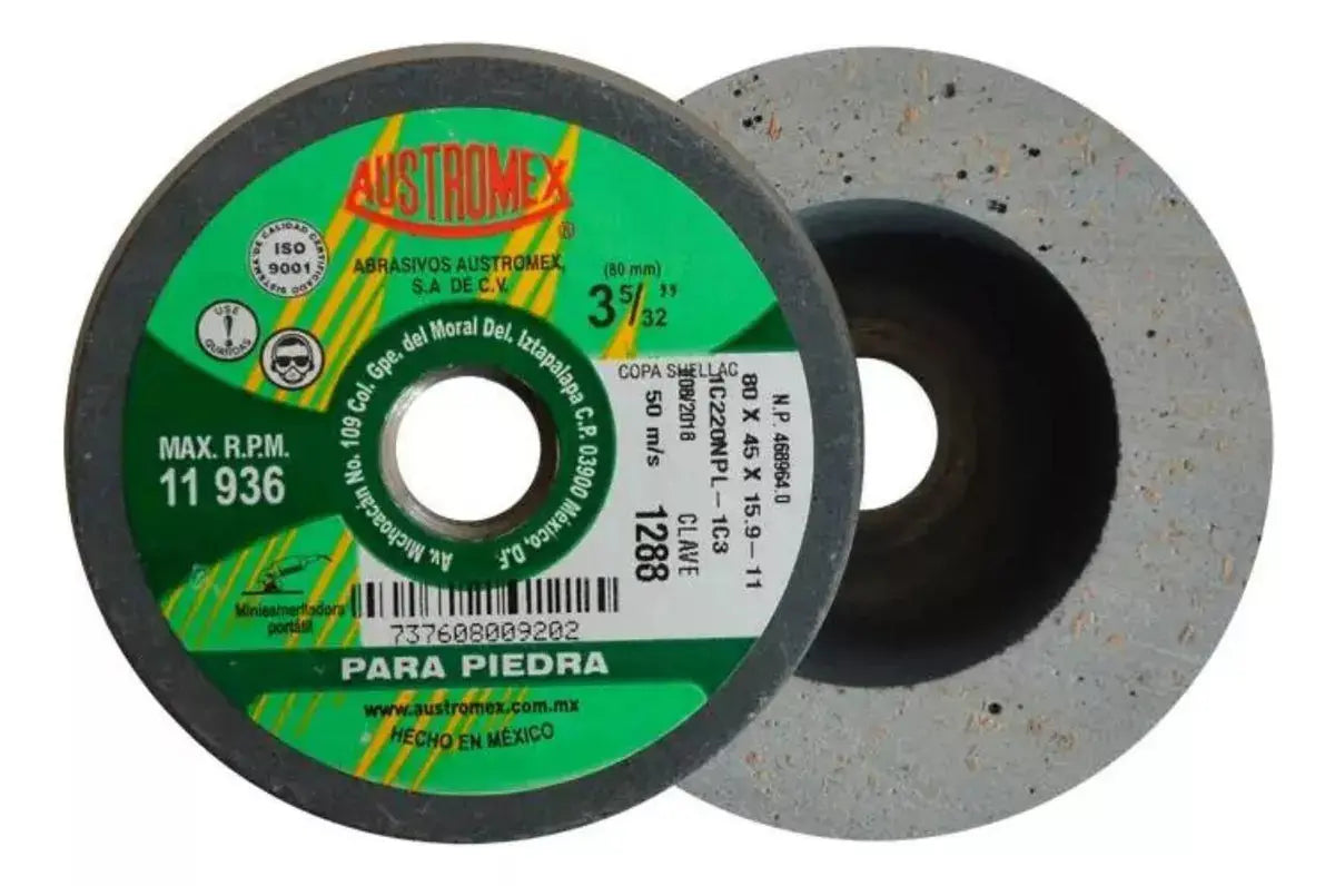 Copa Abrasiva Pulido 1288 Austromex Grano 220 32'' Piedra - Austrodiam