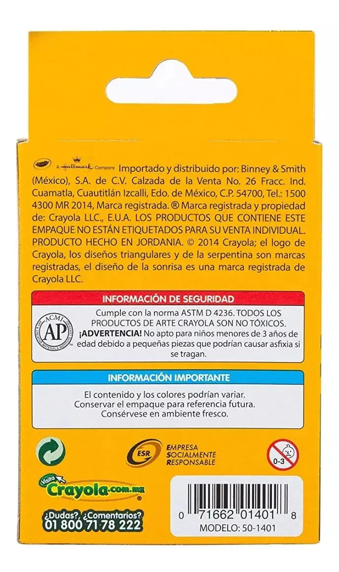 Caja 12 Gises Amarrillos Crayola Antipolvo Escolar Pizarron - Crayola