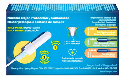 Tampax Pearl Caja Con 8 Absorbentes Internos - Orbe - empaque