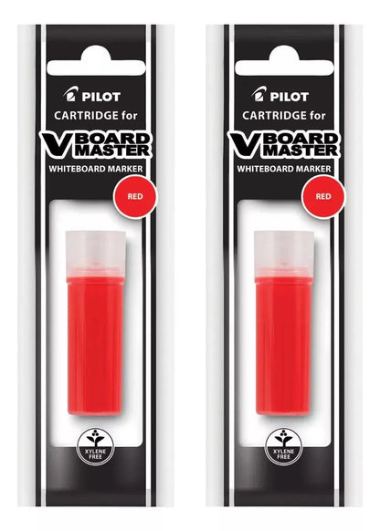 2 Cartuchos Repuestos Tinta Pilot Marcador Pizarrón V Board Roja - Pilot - vista lateral