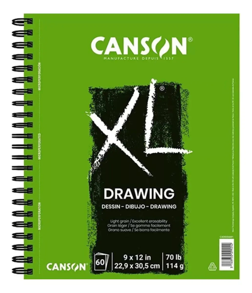 Cuaderno Block De Dibujo Reciclado Canson Xl Sketch 23x30cm - Canson - vista lateral