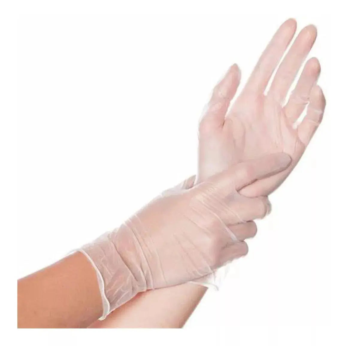 100 Guantes Vinil Transparente Sin Polvo Desechable Alyger - Alyger - empaque
