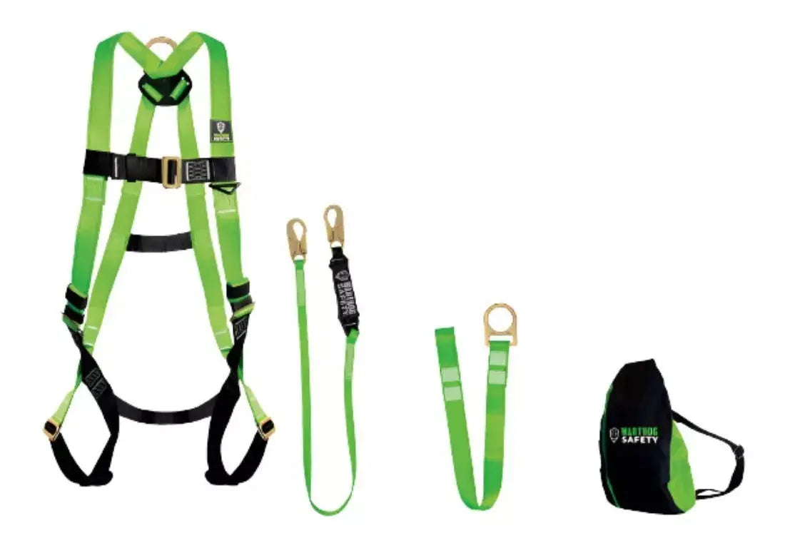 Kit Arnes Contracaidas Linea Vida Amortiguador Warthogsafety - Golden Eagle - vista lateral