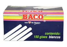 Caja 150 Gises Moldeados Color Blanco Baco Tizas Pizarron - BACO - detalle