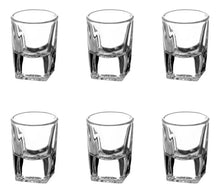 6 Pack Vaso Mini Tequilero Cuadrado Shot Mezcal Vidrio - Vittori - vista trasera