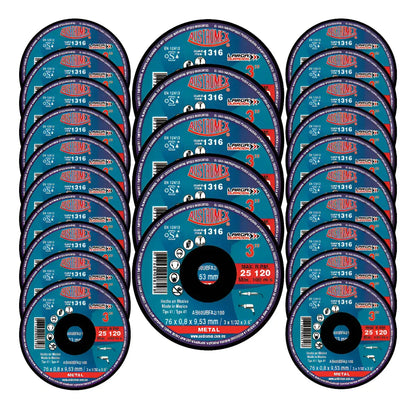 25pz Disco Abrasivo 76x0.8x9.53 mm Clave 1316 Austromex - Austrodiam