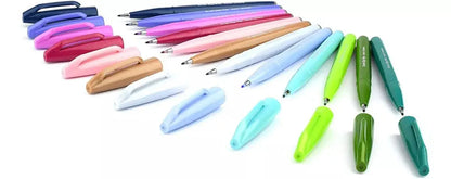 12 Plumas Brushup Pentel Marcador Punta Fieltro Tinta Pastel - Sanelec - accesorios
