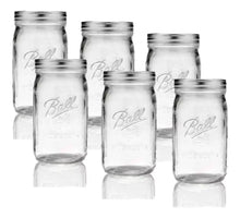 6pz Frascos Vidrio Mason Jar Ball 32 Oz Boca Ancha Original - Coveme - detalle