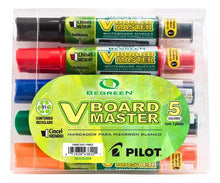 5 Marcadores Pizarrón Blanco Pilot V Board Master Recargable - Pilot - empaque