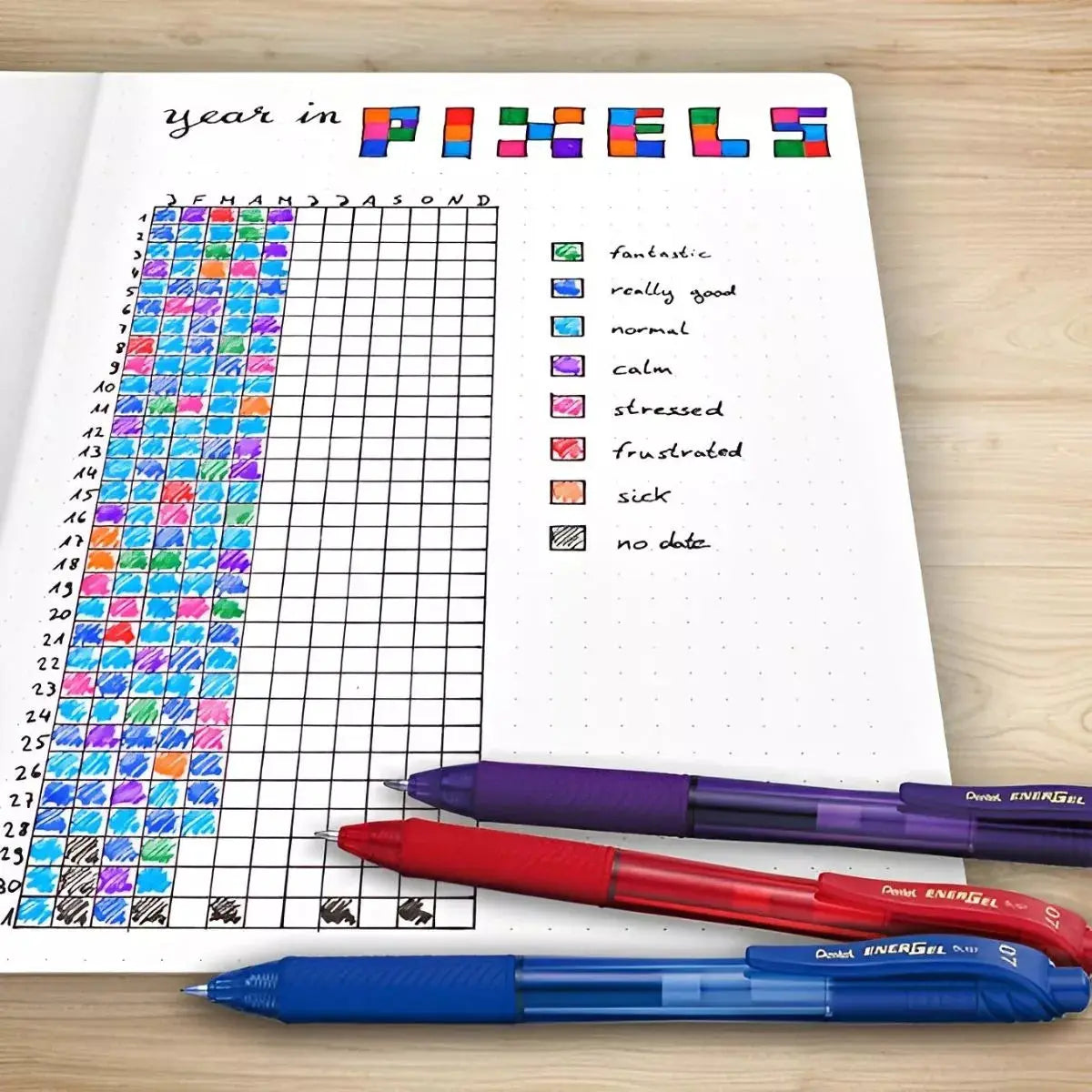 12 Boligrafo Retractil Pentel Energel Bl107 Tinta Gel 0.7mm - Pentel - accesorios