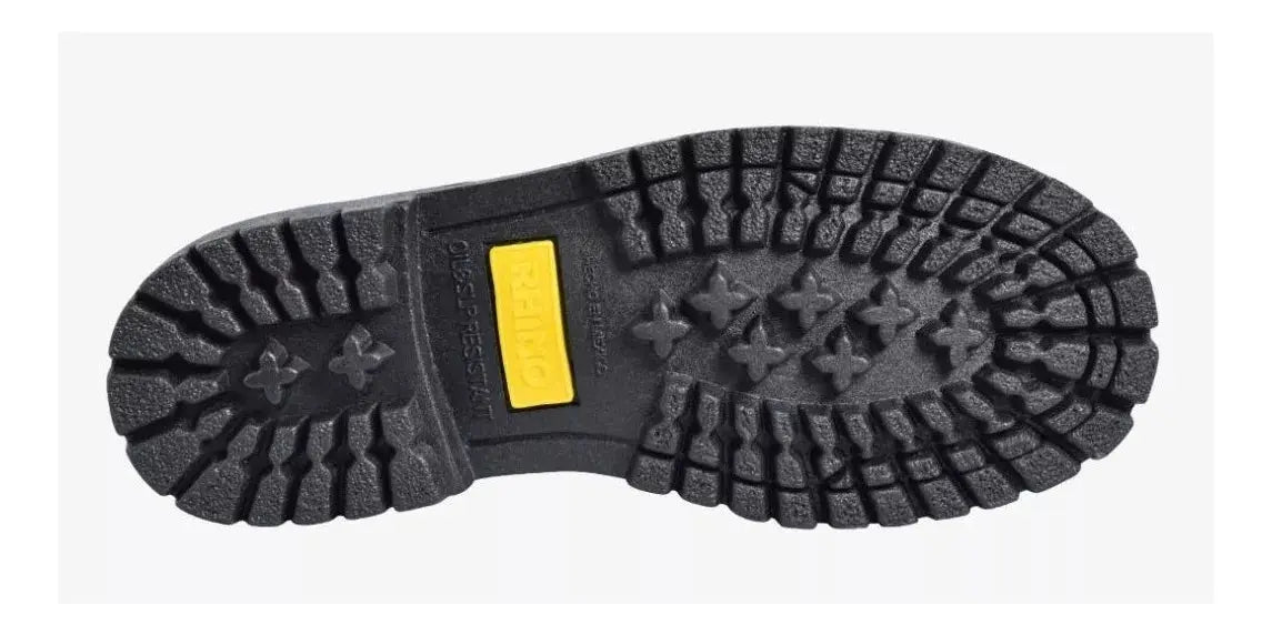 Bota Piel Trabajo Industrial Rhino Negra Dieléctrica Puntera - Leomond - vista trasera