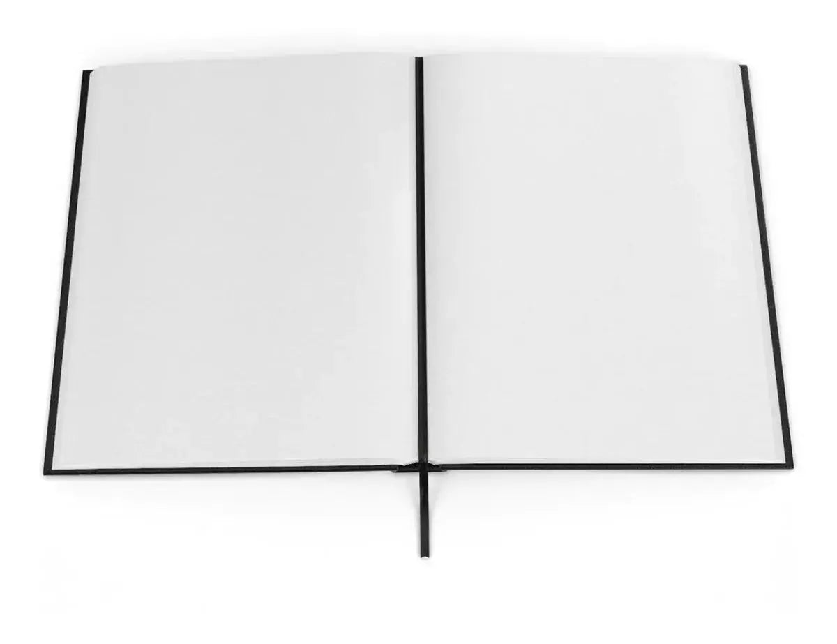 Arteza 8.5x11 Hardcover Sketchbook, Ideal for Drawing, Sketching, & Journaling, 220 Thick Blank Pages (110gsm), Large Sketchbook with Bookmark Ribbon, Elastic Closure & Expandable Inner Pocket - Arteza - vista lateral